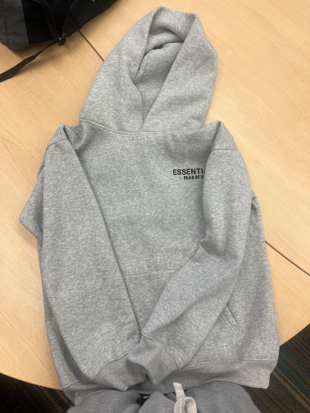 ESSENTIALS FEAR OF GOD Grey Hoodie - photo 4