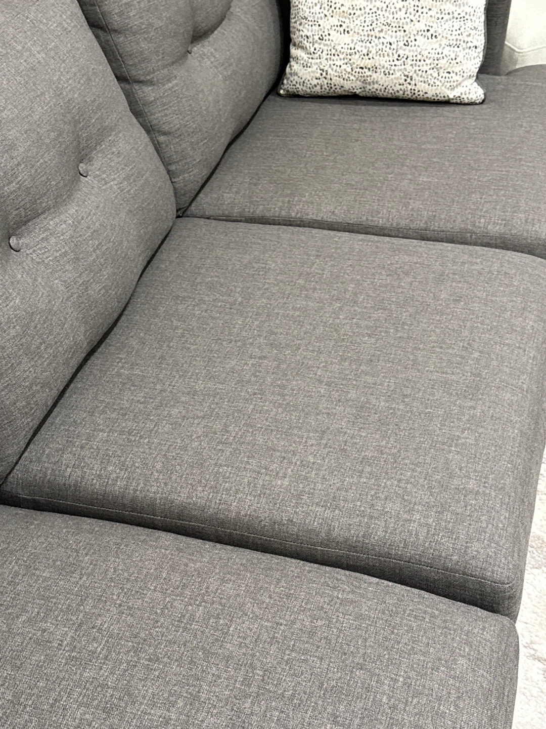 Grey 3-Seater Sofa with Accent Pillows - photo 5