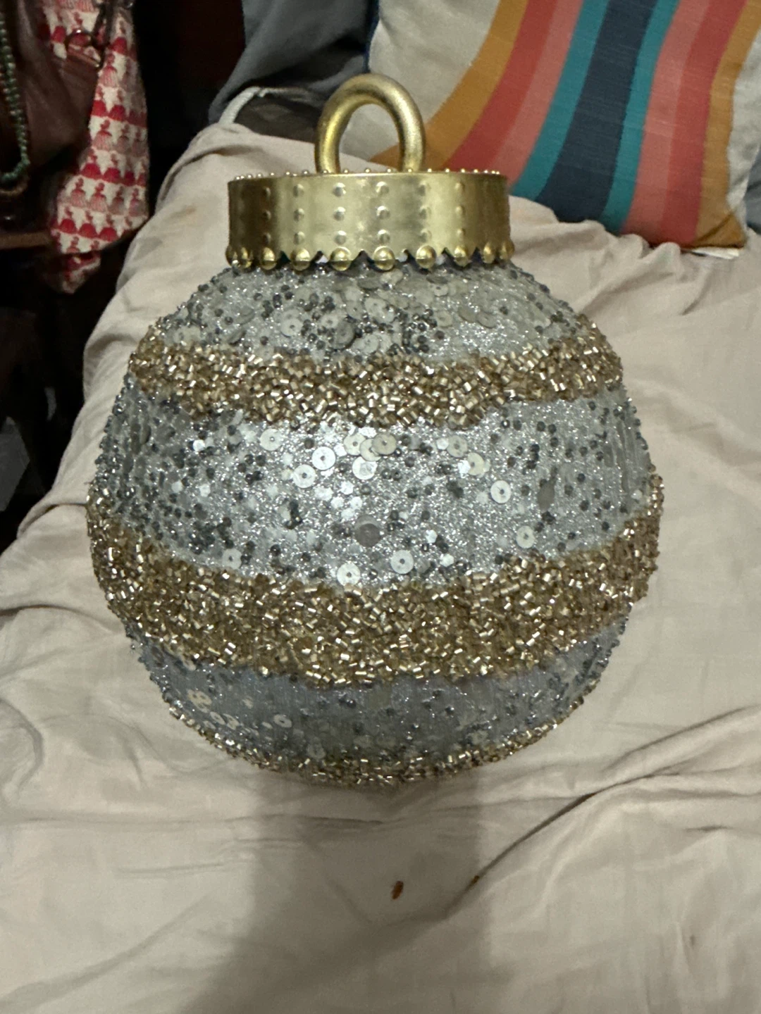 Large Beaded Christmas Ornament