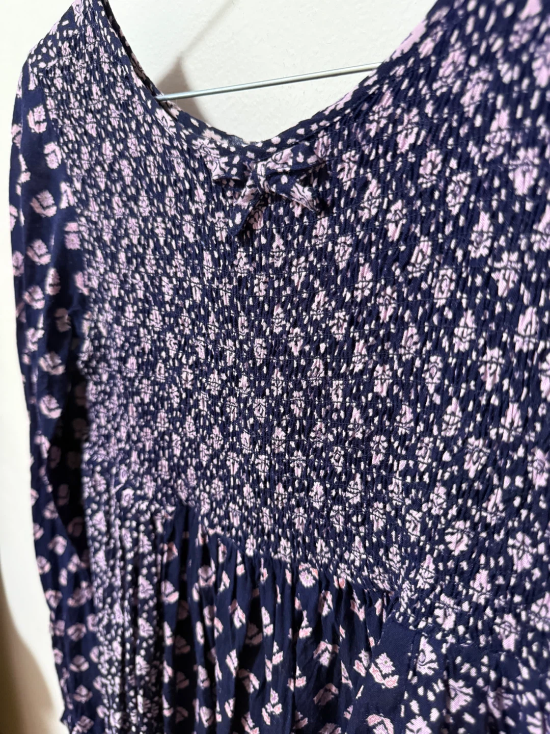 4ever Free Women's Long Sleeve Dress Navy Floral Size S - photo 2