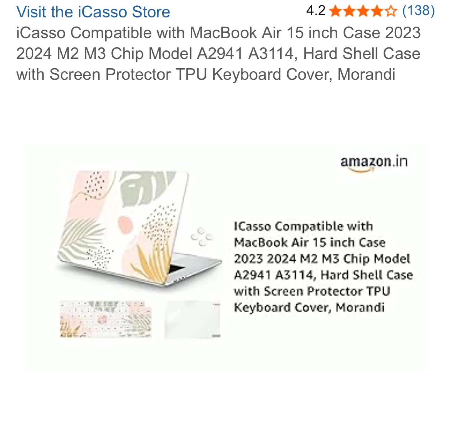 iCasso Hard Shell Case for MacBook Air 15-inch - photo 3