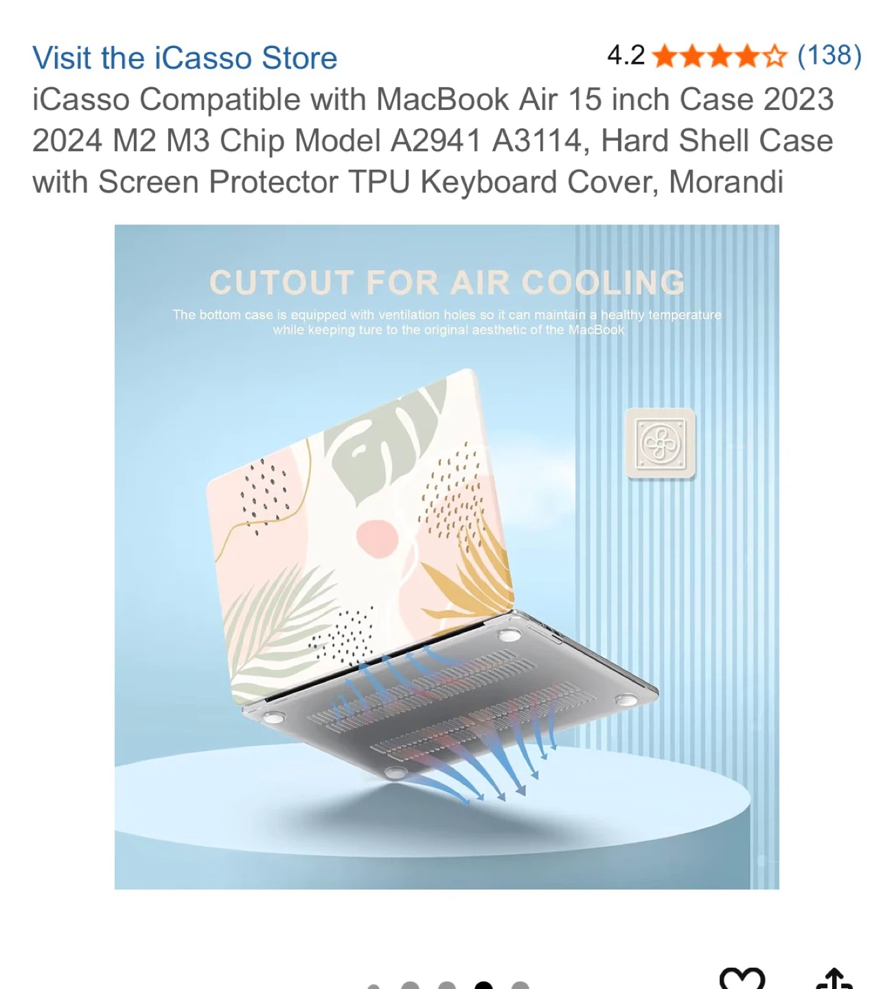 iCasso Hard Shell Case for MacBook Air 15-inch - photo 2