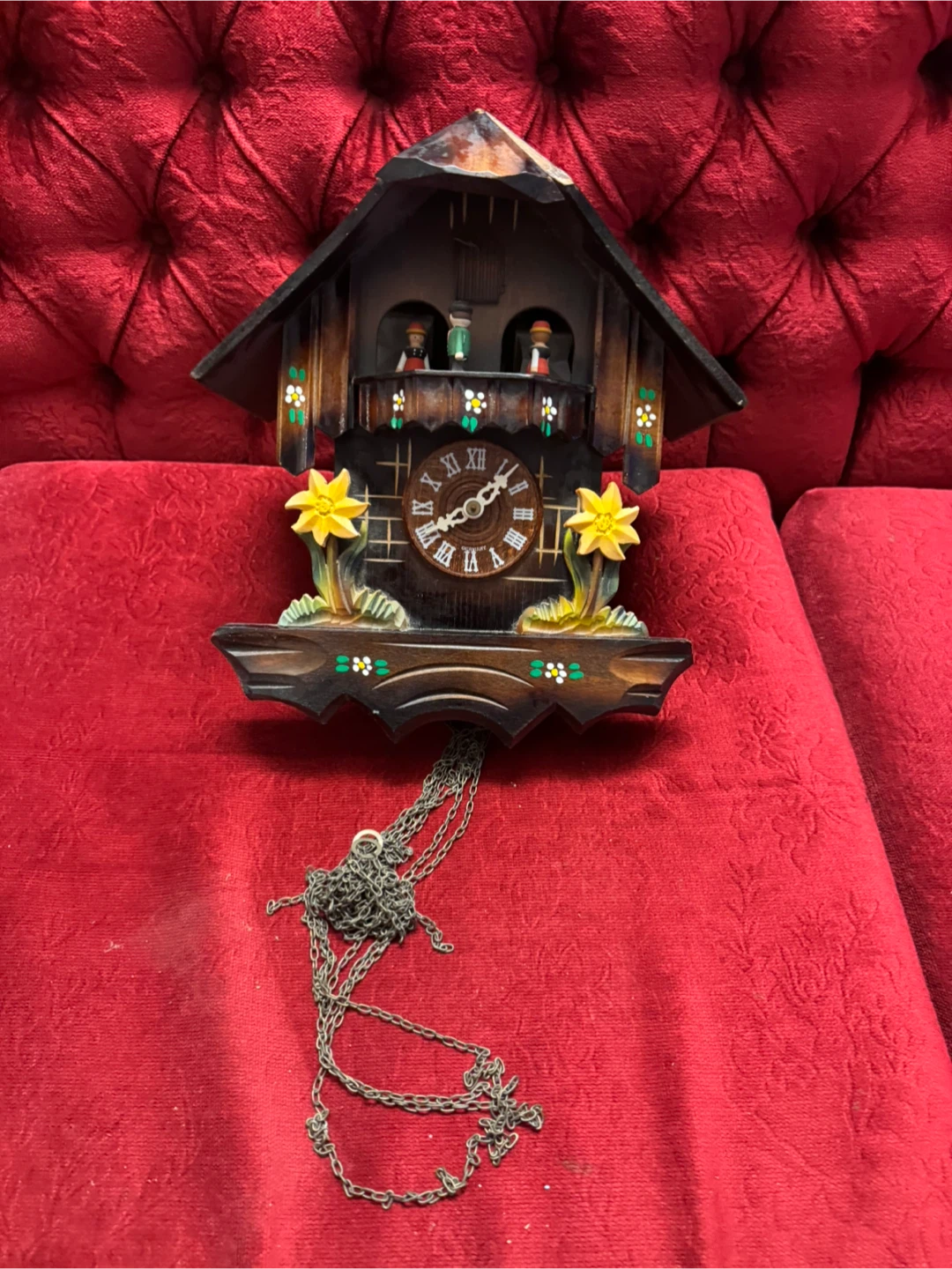 Vintage Swiss Cuckoo Clock with Musical Movement