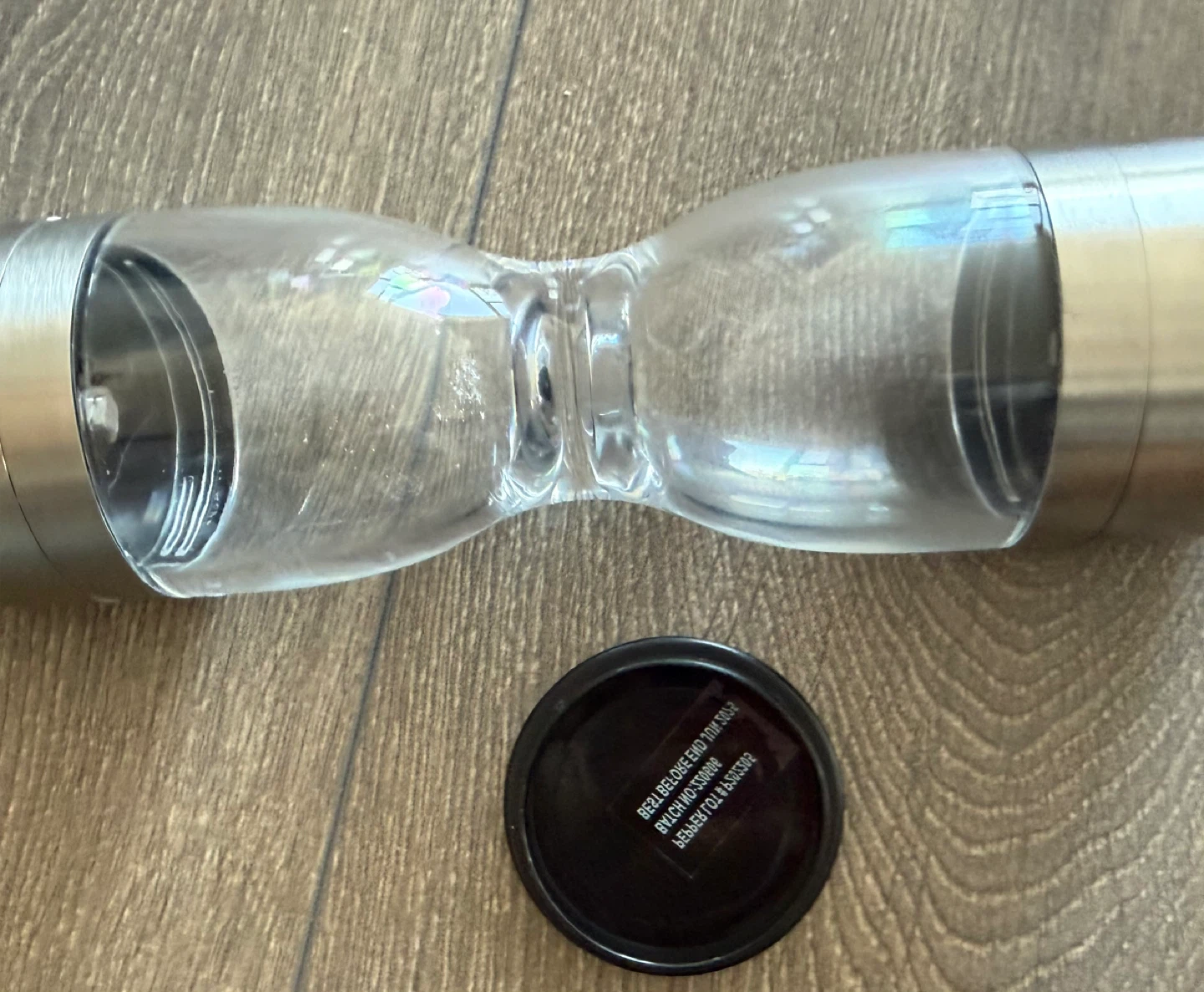 Glass and Stainless Steel Salt and Pepper Grinder - photo 3