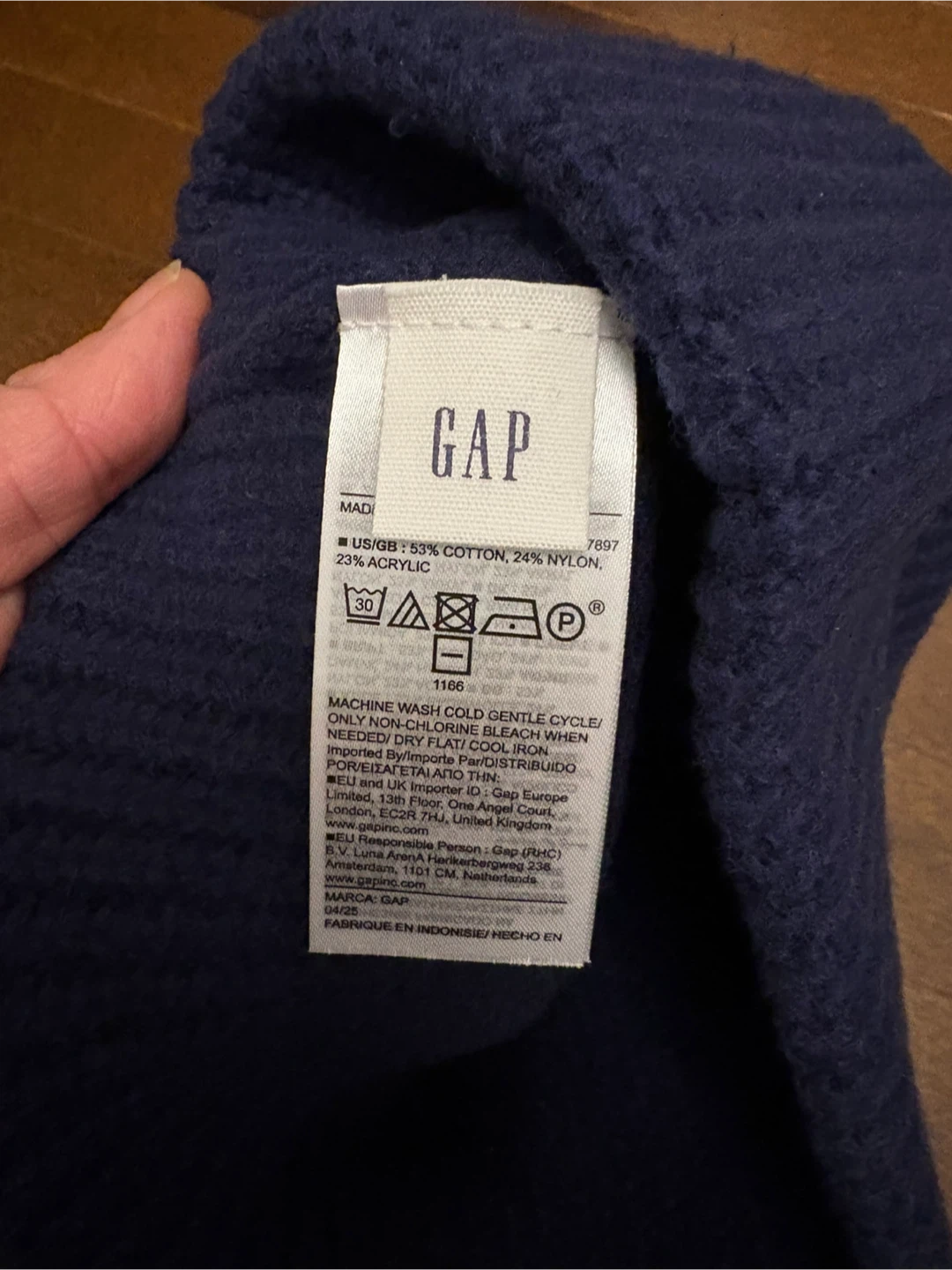GAP Navy Blue Knit Beanie Hat - photo 2