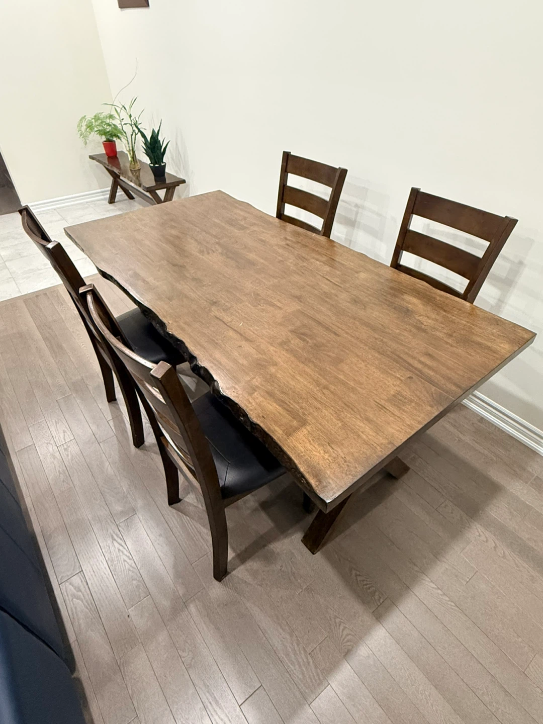 Solid Wood 6-Piece Dining Set – Table, 4 Chairs, & Bench - photo 2