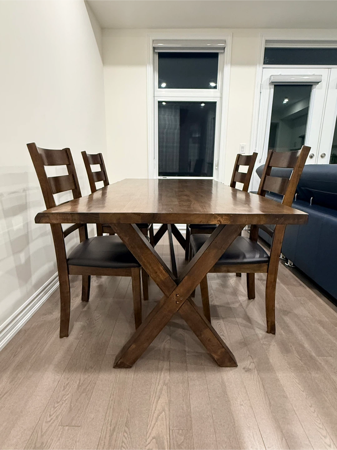 Solid Wood 6-Piece Dining Set – Table, 4 Chairs, & Bench - photo 3