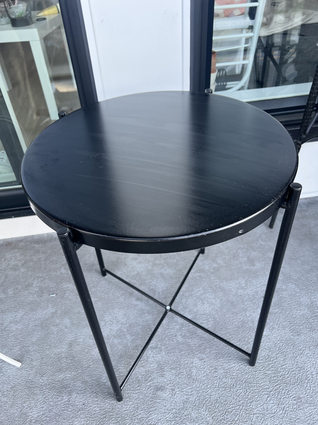 Black Round Side Table - photo 2