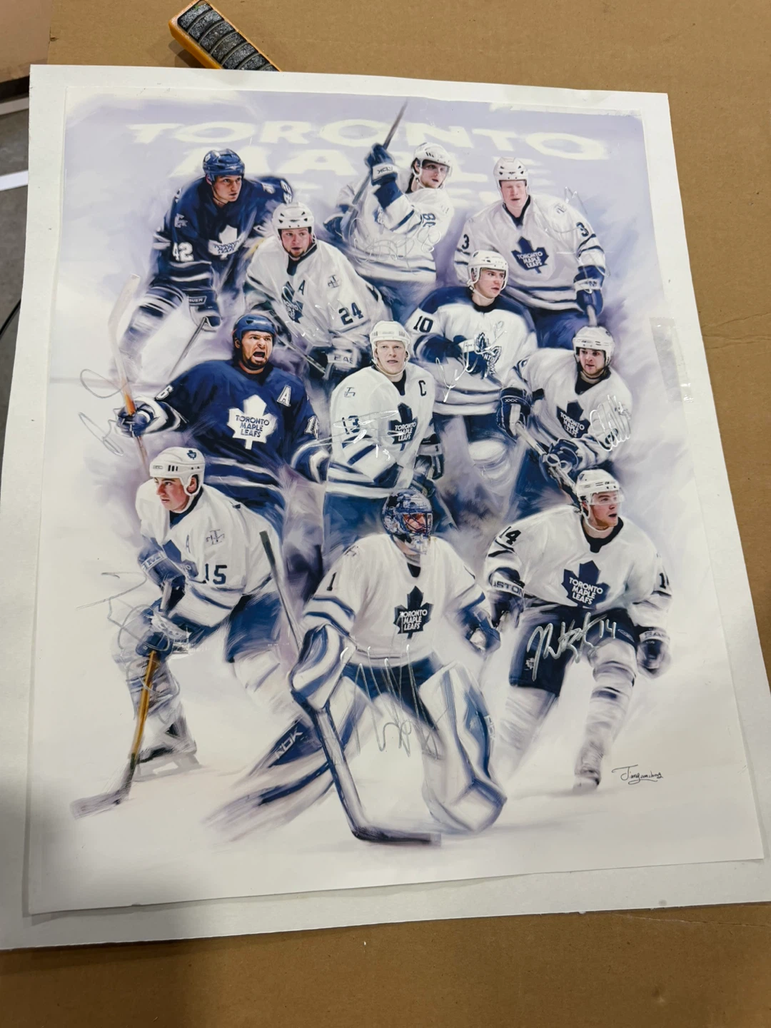 Toronto Maple Leafs Hockey Team Signed Artwork