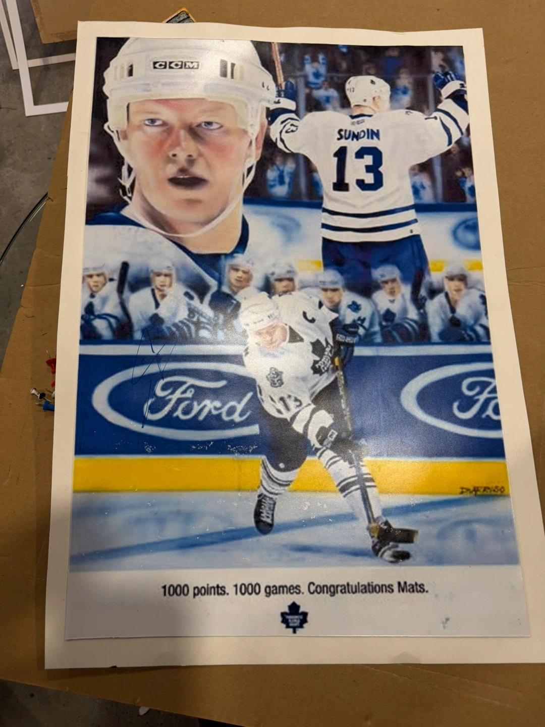 Mats Sundin 1000 Points 1000 Games Hockey Print