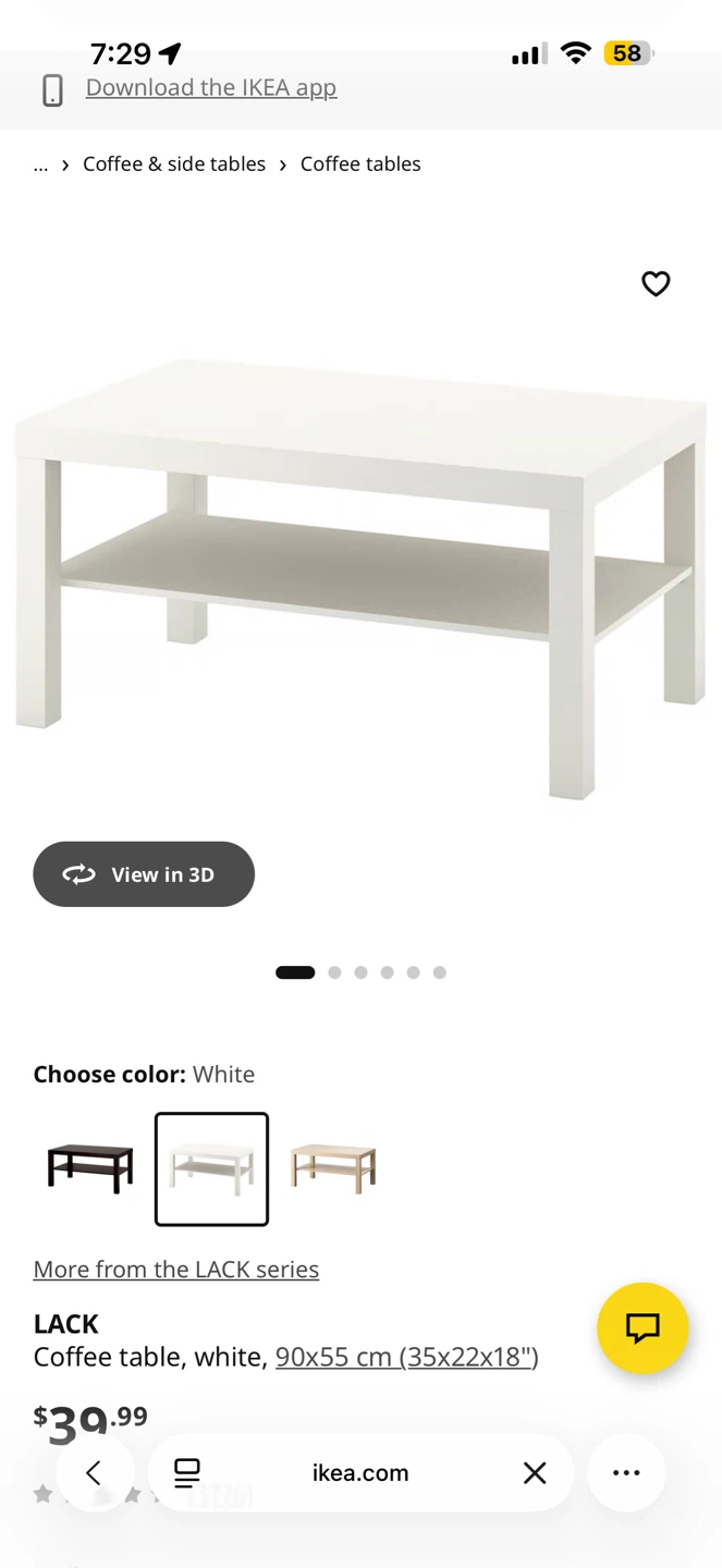IKEA LACK Coffee Table White - photo 5