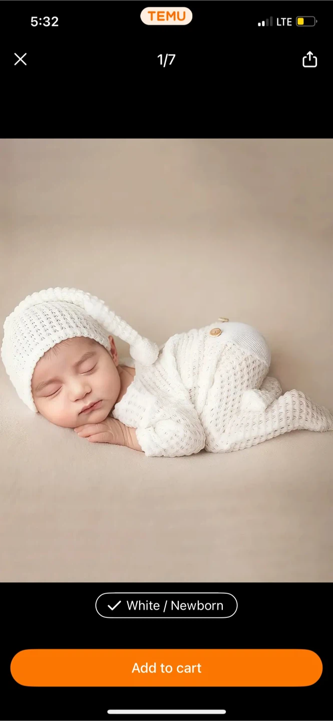 White Newborn Photography Outfit