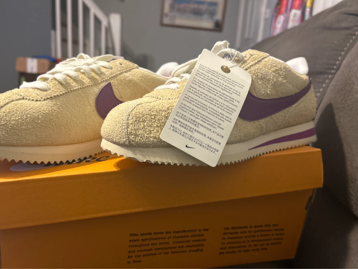 Nike Cortez Vintage Wmns MUSLIN/VIO TECH Shoes Size 9.5