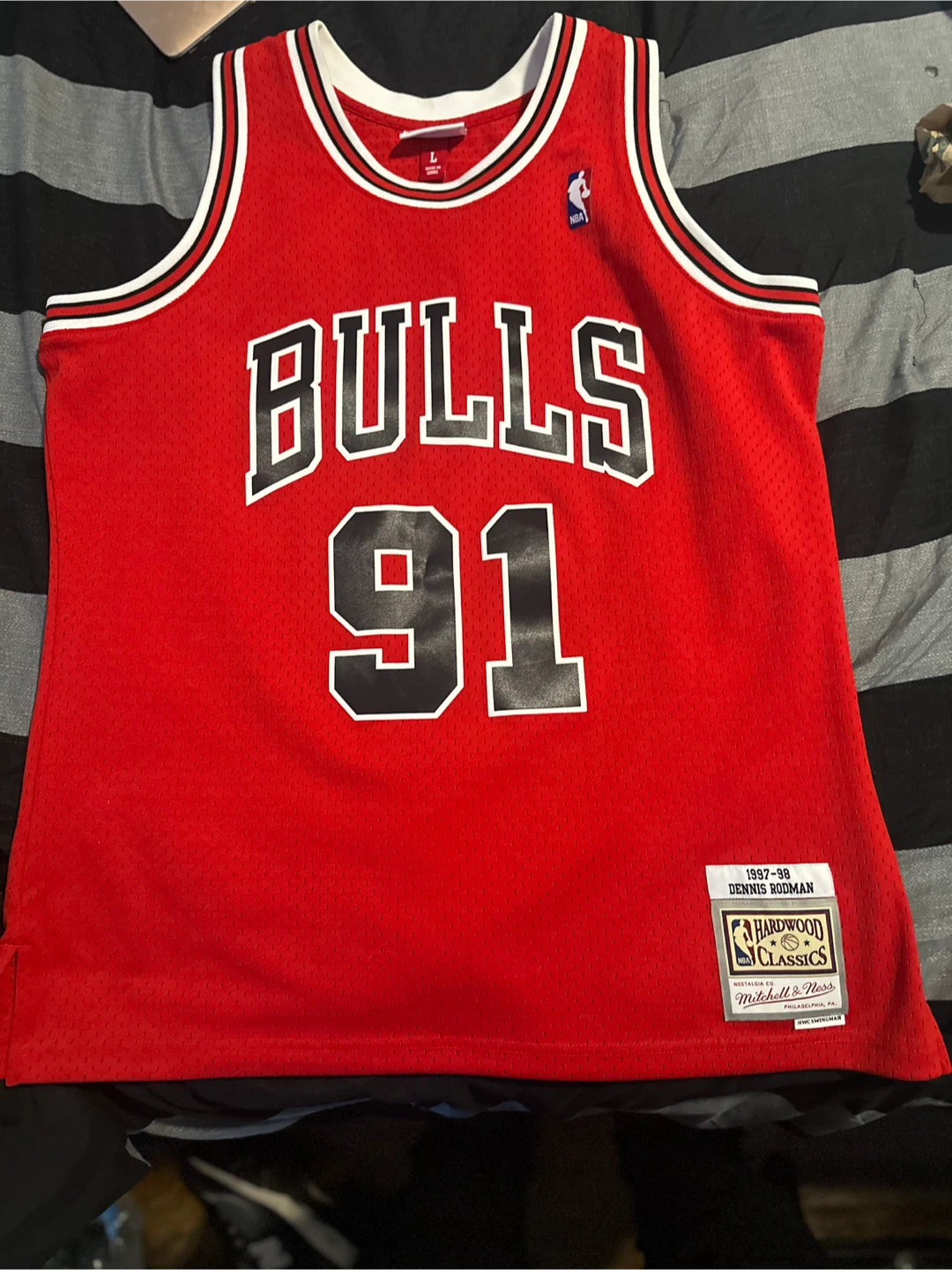 Mitchell & Ness Dennis Rodman  Bulls Hardwood Classics Jersey L