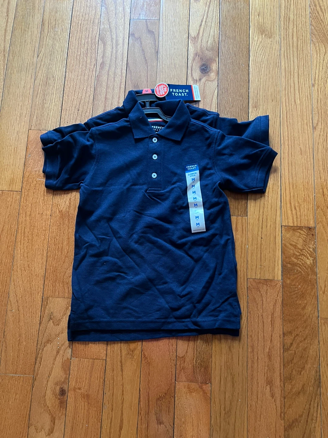 French Toast Boys Polo Shirts - Navy & White - Size Medium