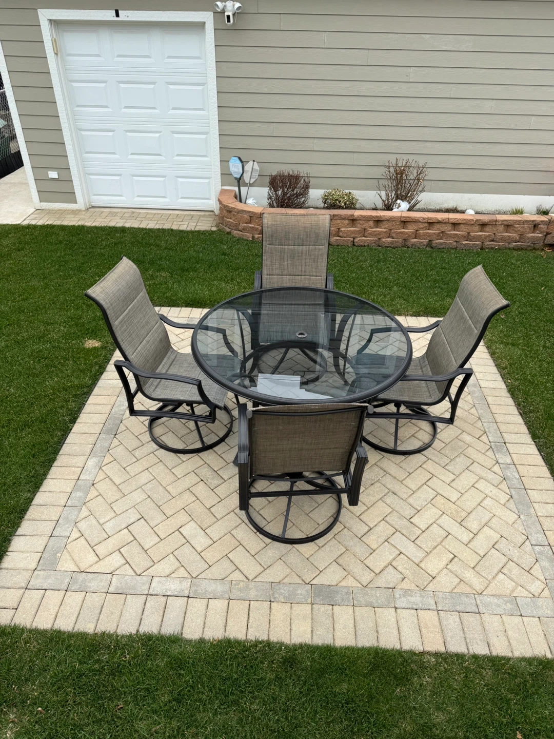 Patio Dining Set with 4 Swivel Chairs $350.00 or best offer - photo 5