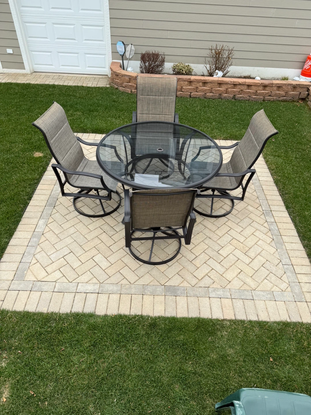 Patio Dining Set with 4 Swivel Chairs $350.00 or best offer - photo 4