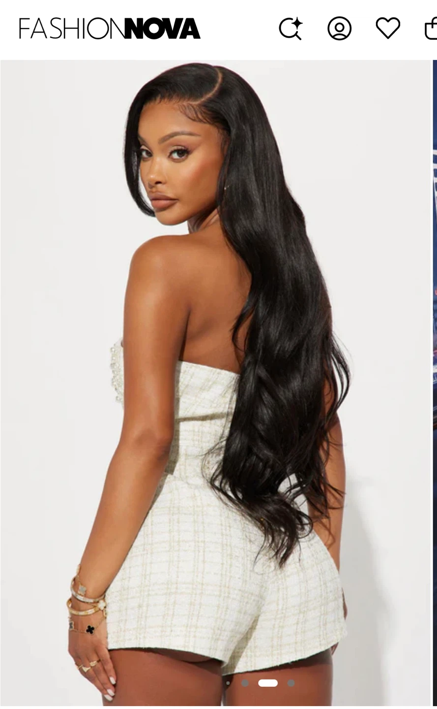 Fashion Nova Strapless Tweed Romper - photo 3