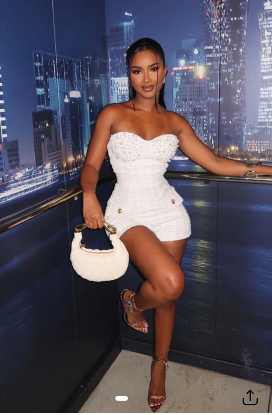 Fashion Nova Strapless Tweed Romper - photo 5