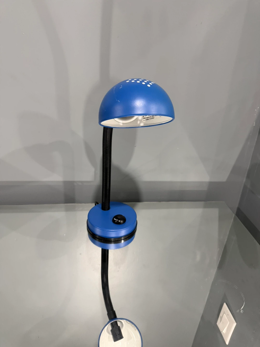 Blue Gooseneck Desk Lamp