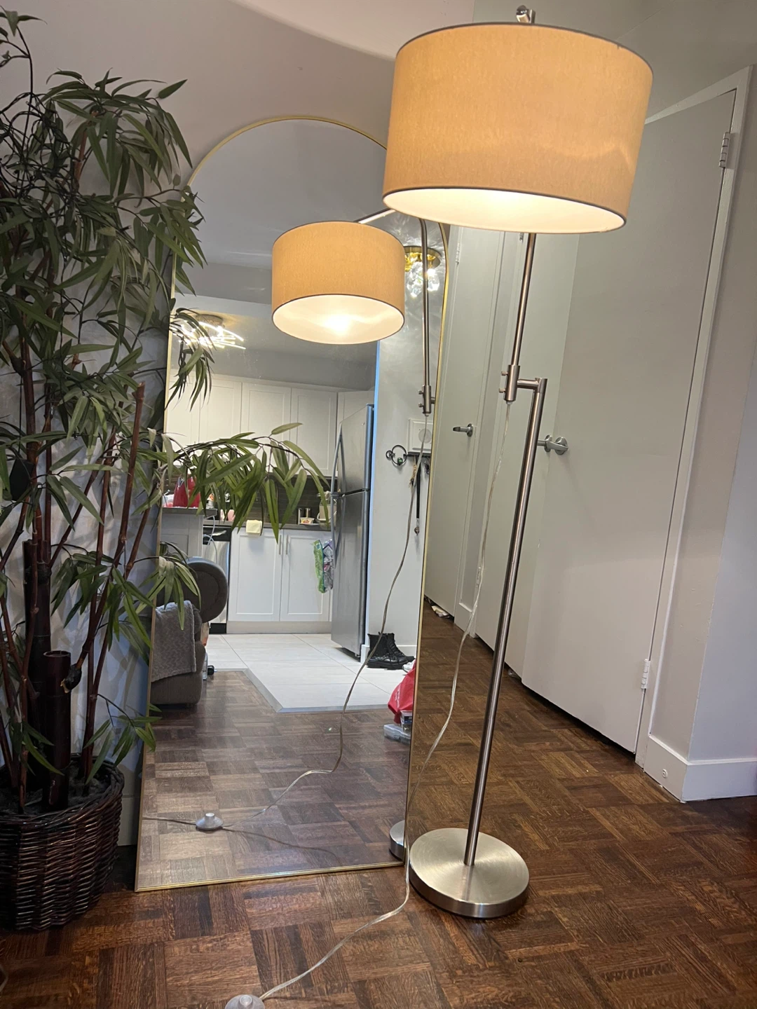 Silver Floor Lamp with Two Lights🥕 - photo 2
