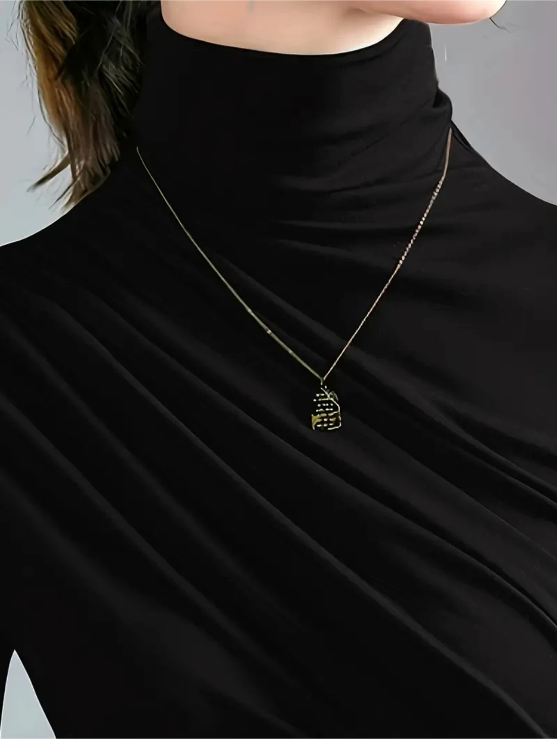 New Black Turtleneck Long Sleeve Top - photo 2