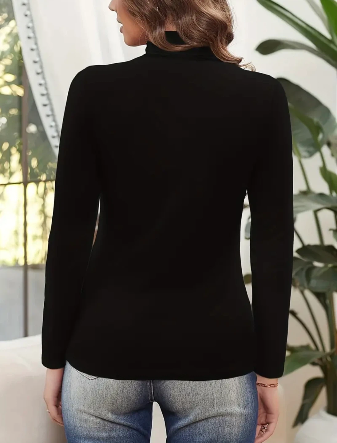 New Black Turtleneck Long Sleeve Top - photo 3