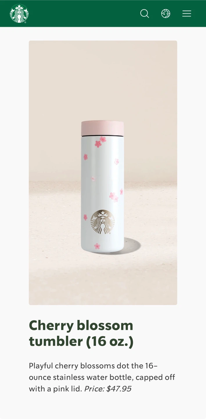 Starbucks Cherry Blossom Tumbler
