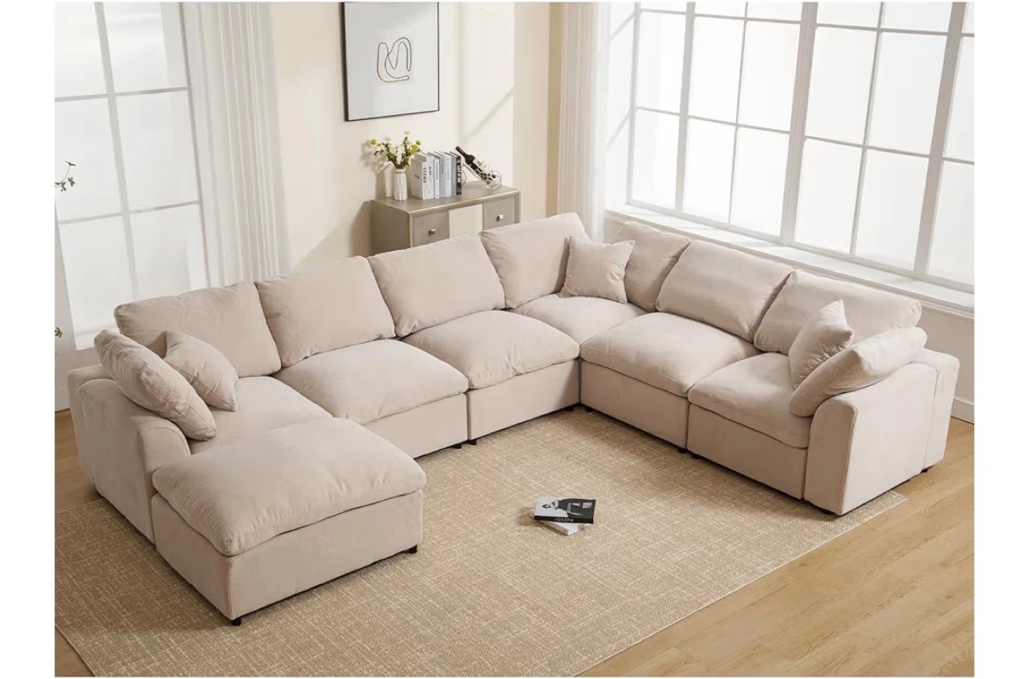 Large Sectional Sofa with Chaise - photo 2