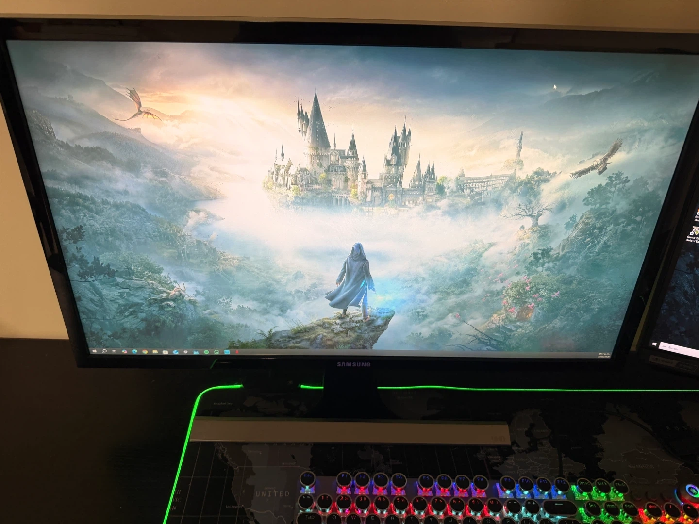 Gaming PC Setup with Dual Monitors, Keyboard, Mouse, and Chair | Karrot