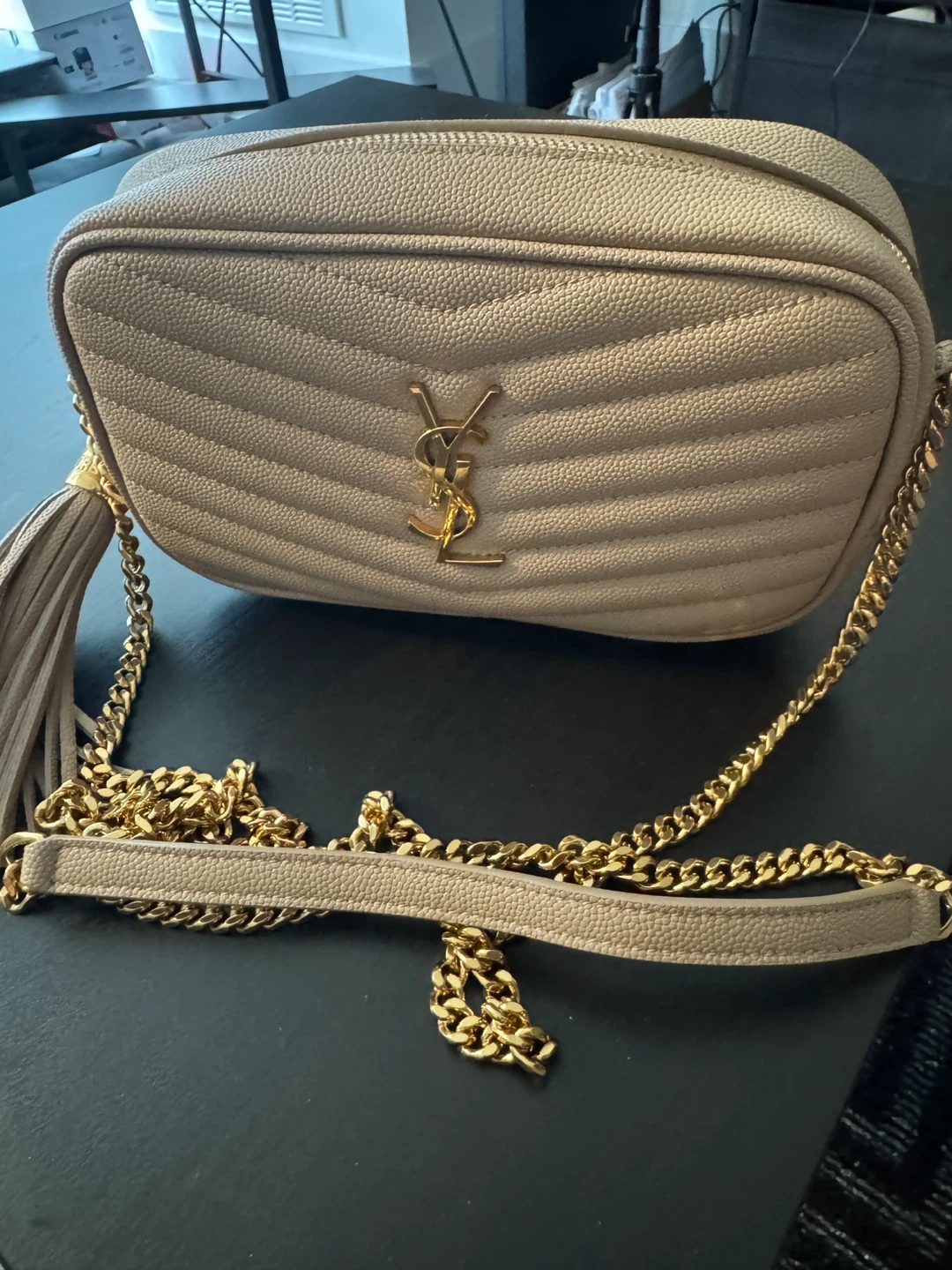 Saint Laurent Lou Camera Bag - Beige Leather - photo 2