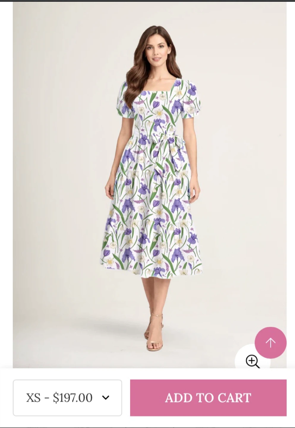 Mome Brand Nursing Dress Purple Floral