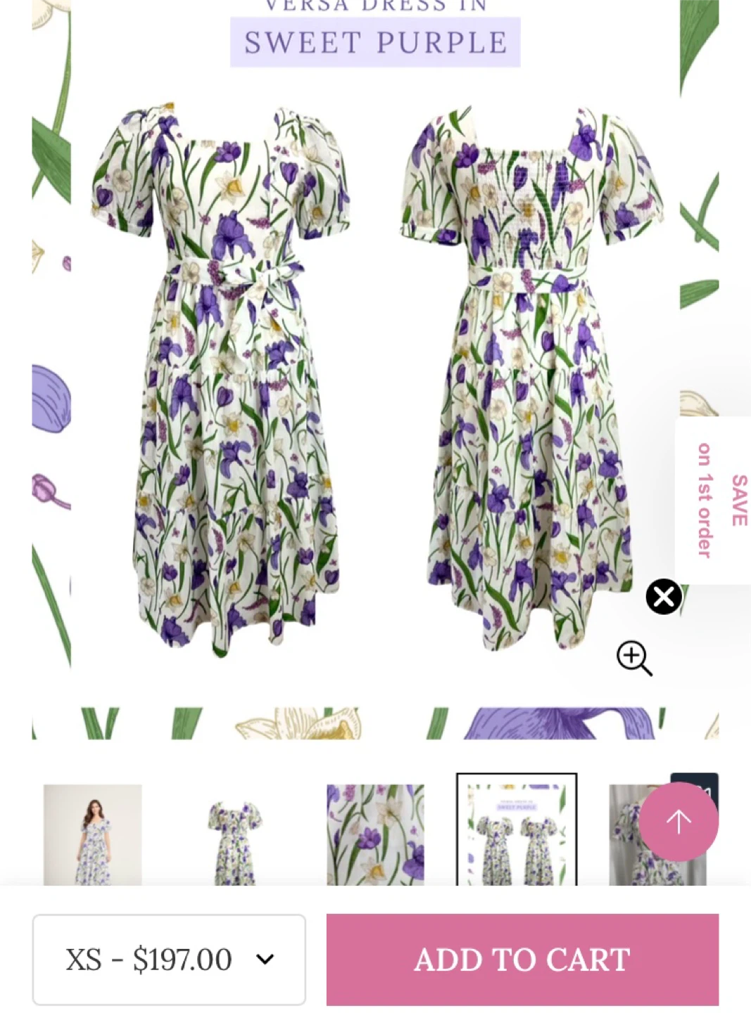 Mome Brand Nursing Dress Purple Floral - photo 2