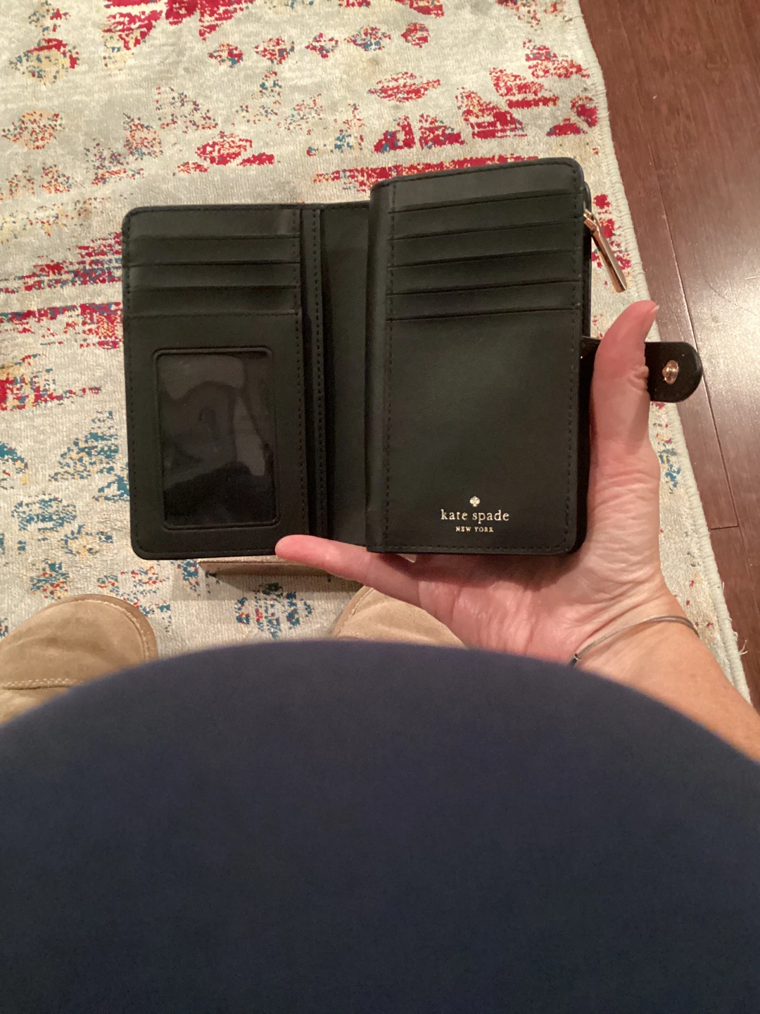 Kate Spade Black Glitter Small Wallet with Box - photo 2