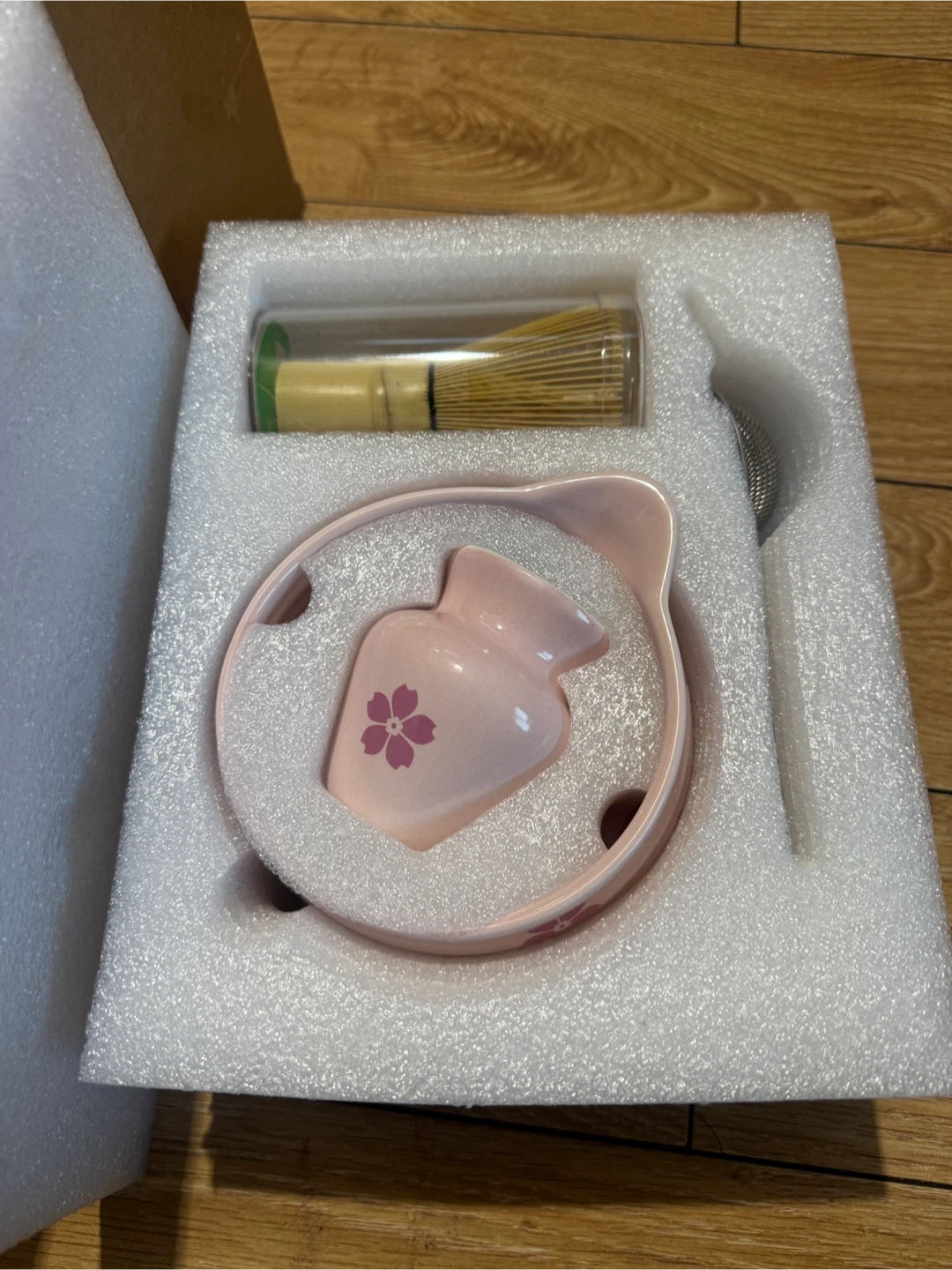 Pink Cherry Blossom Matcha Bowl Set
