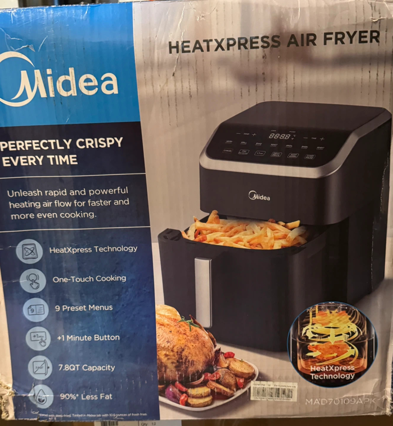Midea HeatXpress Air Fryer 7.8QT
