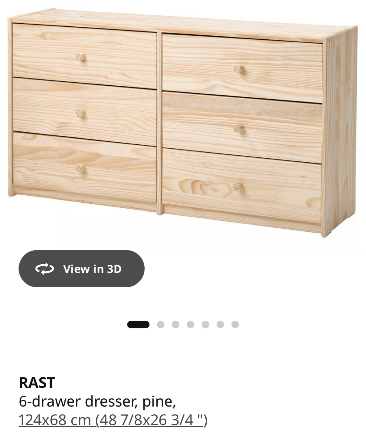 IKEA RAST 6-drawer dresser