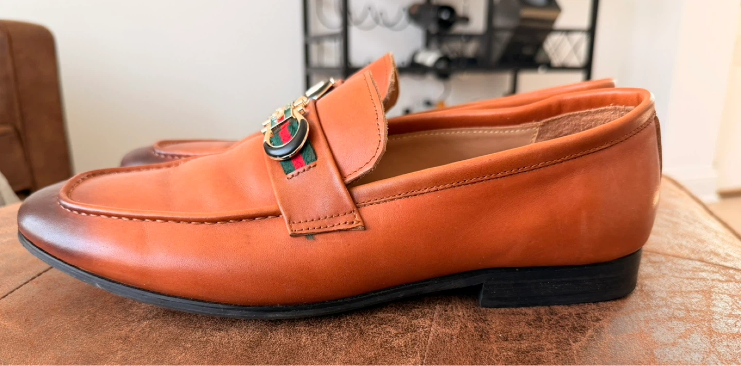 Men's Brown Leather Loafers Gucci - photo 2
