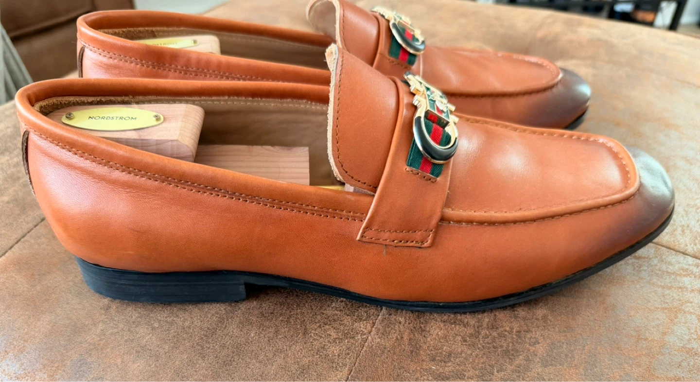 Men's Brown Leather Loafers Gucci - photo 4
