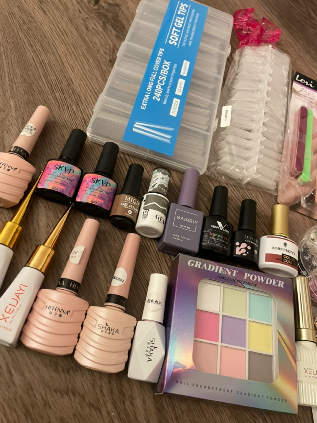 Nail Art Supplies Lot - Gel Polish, Extension Tips, charms - photo 2