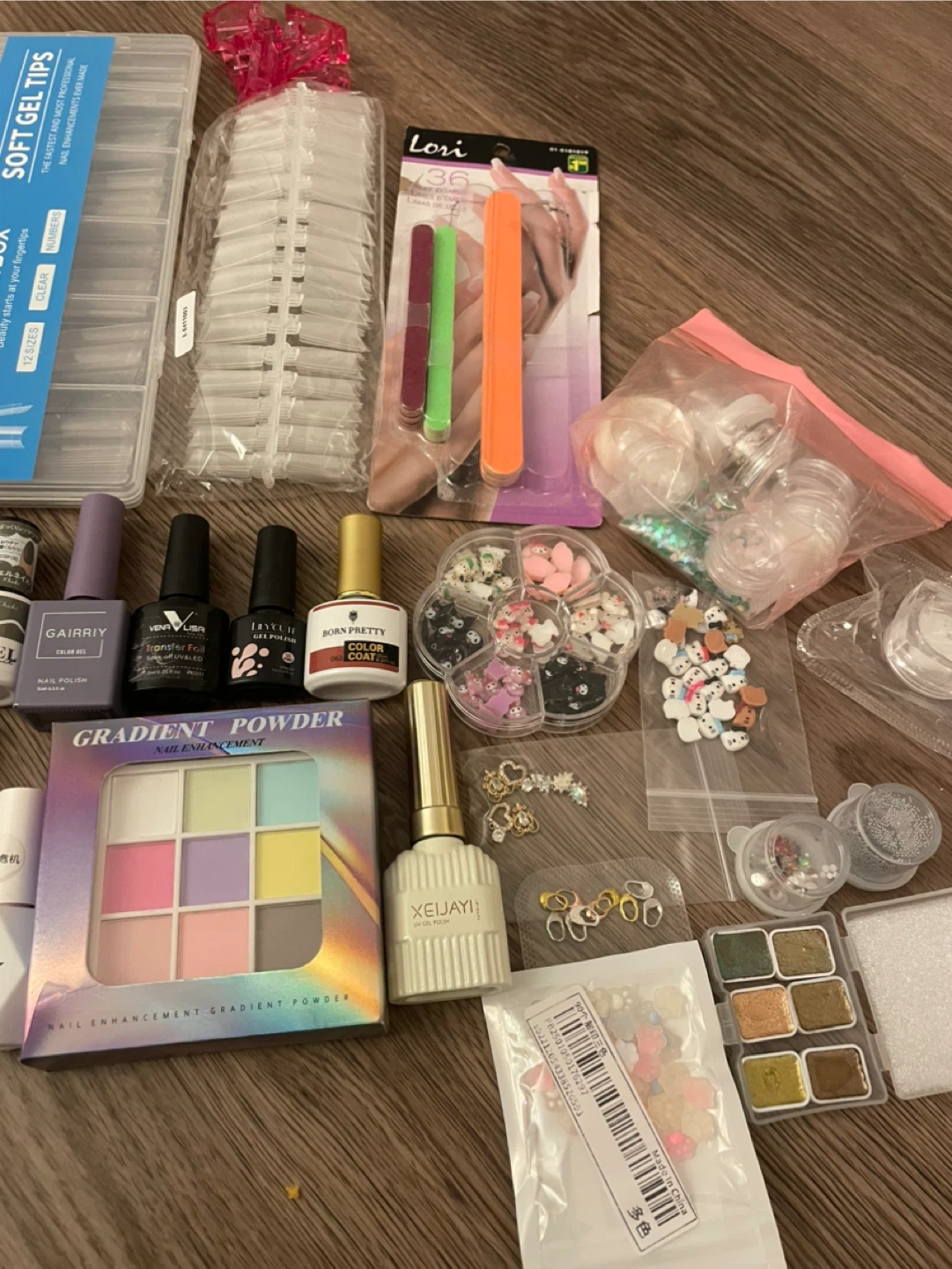 Nail Art Supplies Lot - Gel Polish, Extension Tips, charms - photo 3
