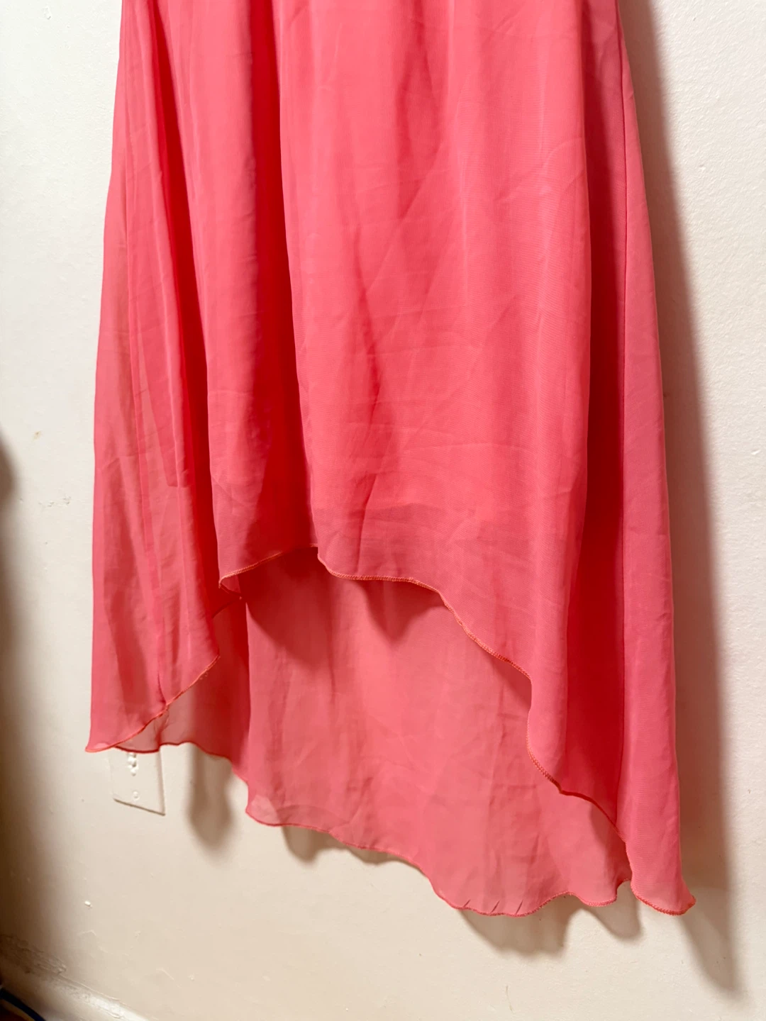 Girls Lace & Chiffon Dress - Pink & Cream - photo 3