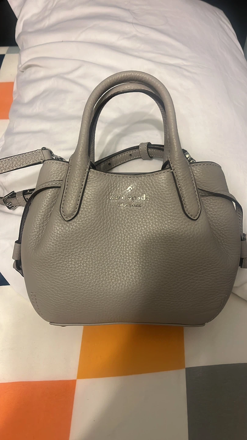 Kate Spade New York Grey Leather Satchel Handbag