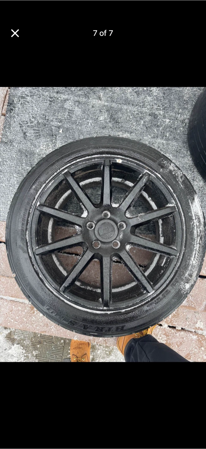 Set of 4 Black Alloy Wheels