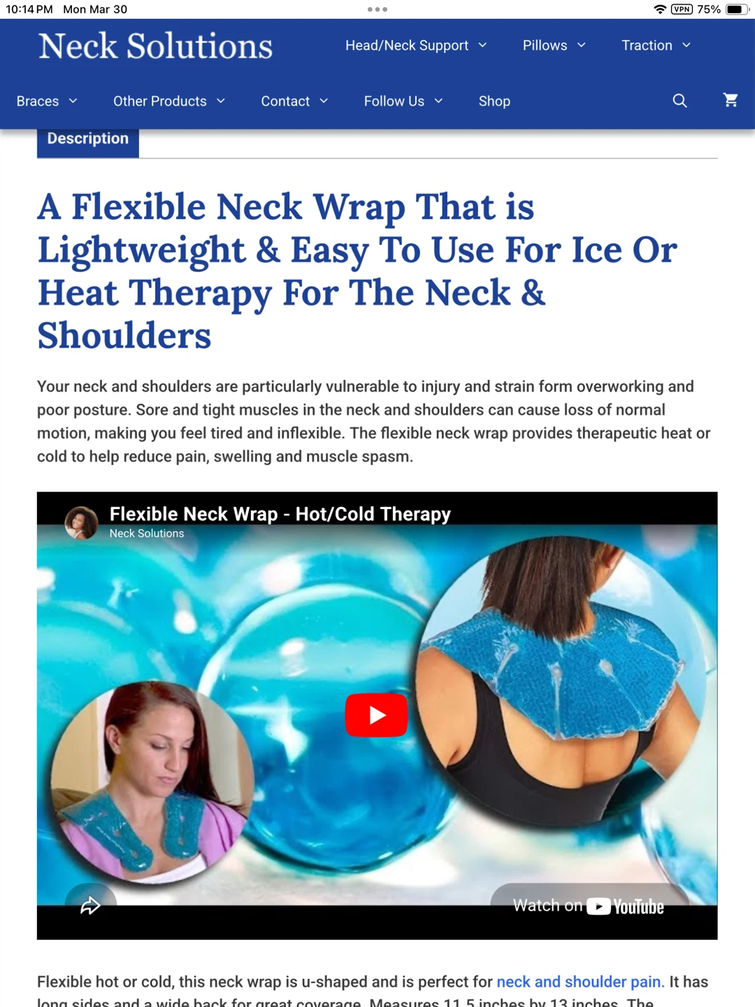 TheraPearl Neck Wrap Hot/Cold Therapy - photo 5