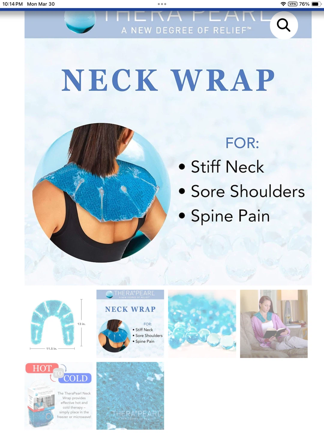 TheraPearl Neck Wrap Hot/Cold Therapy - photo 4