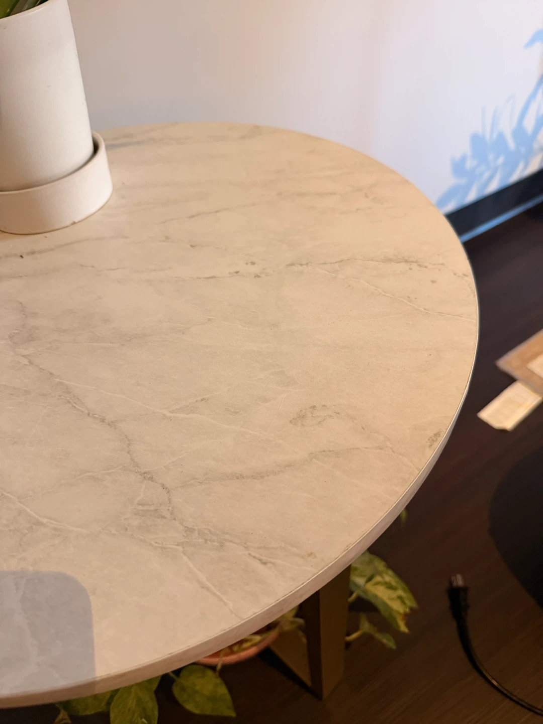 Round Marble Top Accent Table - photo 3