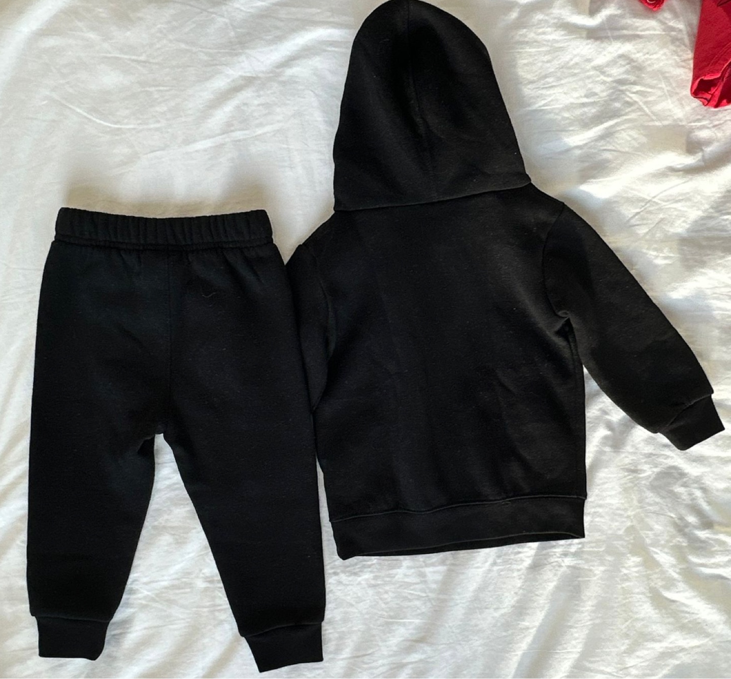 Nike Kids "Just Do It" Hoodie and Jogger Set - Black/Red - photo 2