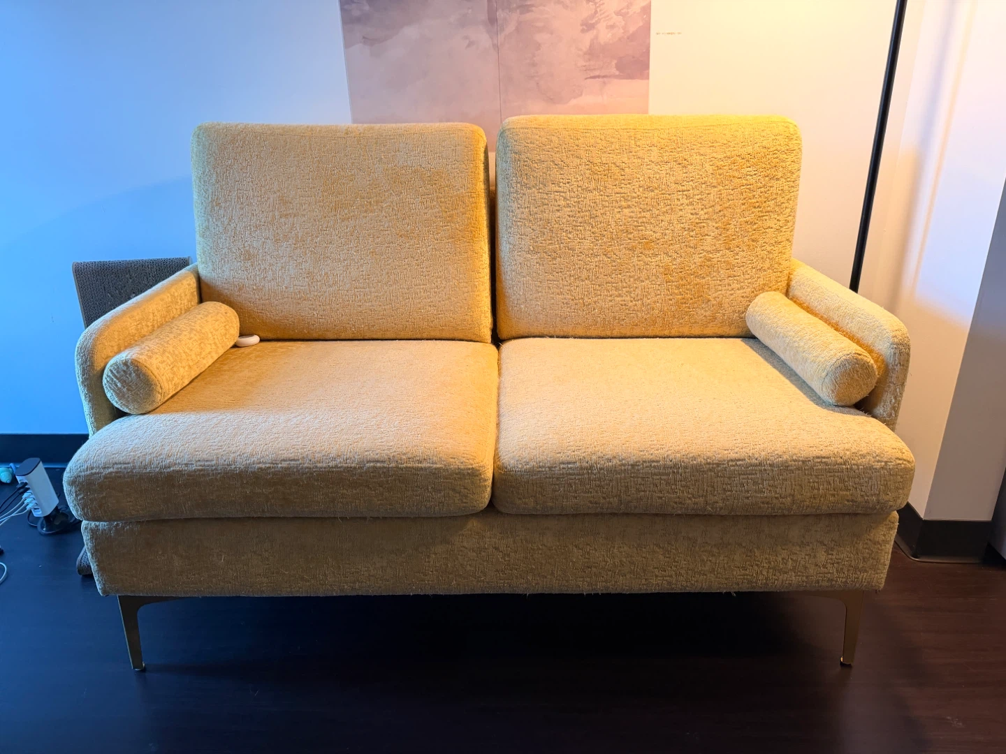 Yellow Upholstered Sofa