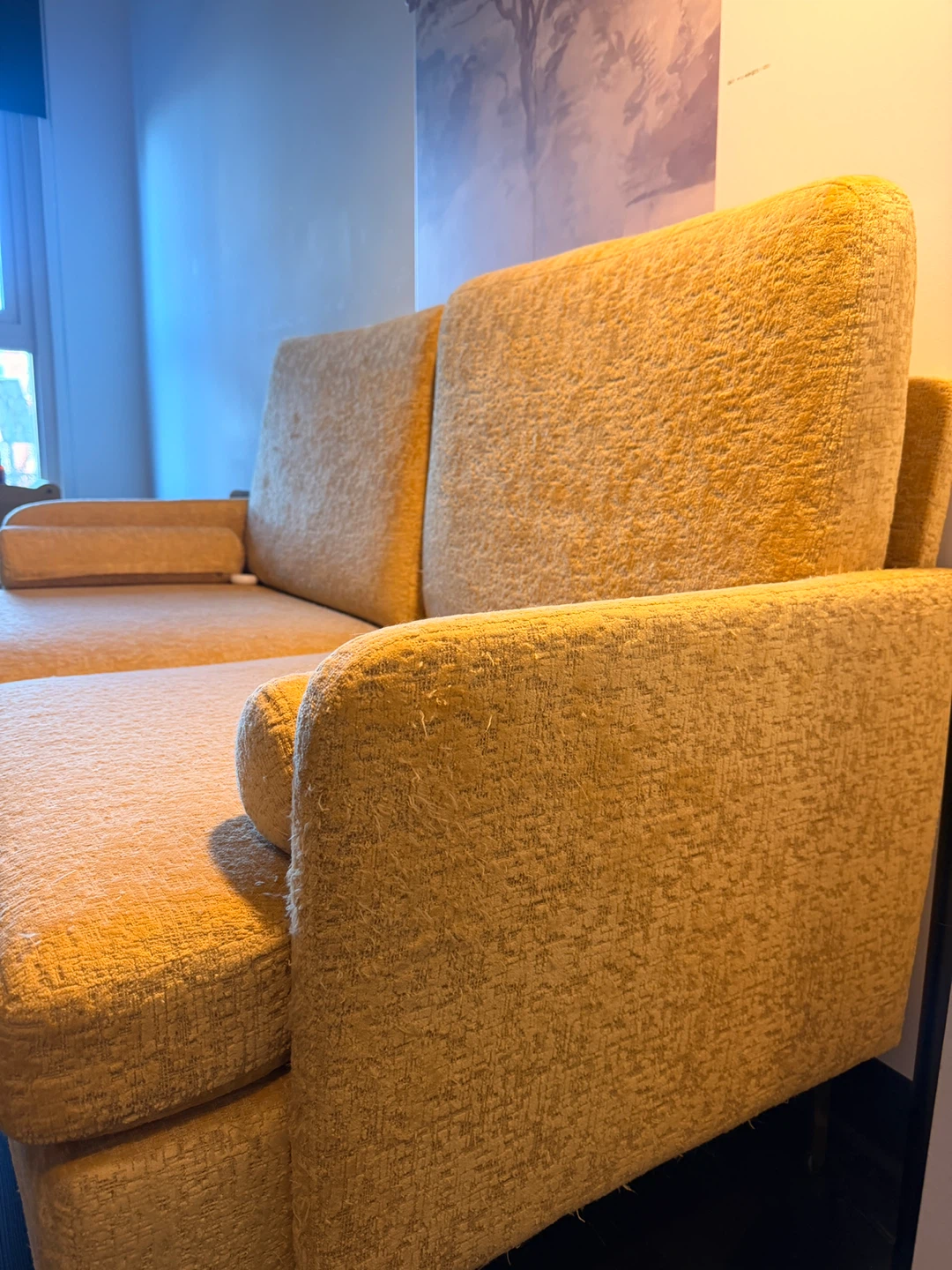 Yellow Upholstered Sofa - photo 3